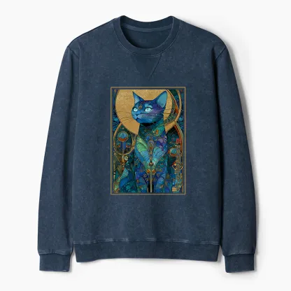 Tokyo-Tiger The Cat’s Plan To Rule Them All Washed Terry Sweatshirt