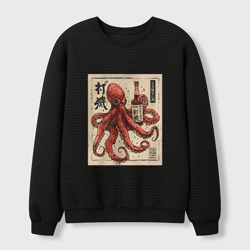 Tokyo-Tiger Osaka Saké Octopus Waffle Sweatshirt
