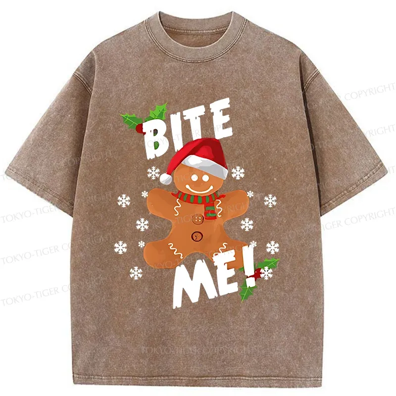 Tokyo-Tiger Eat The Gingerbread Man Washed T-Shirt