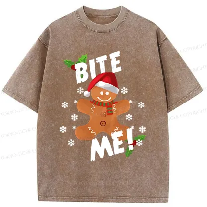 Tokyo-Tiger Eat The Gingerbread Man Washed T-Shirt
