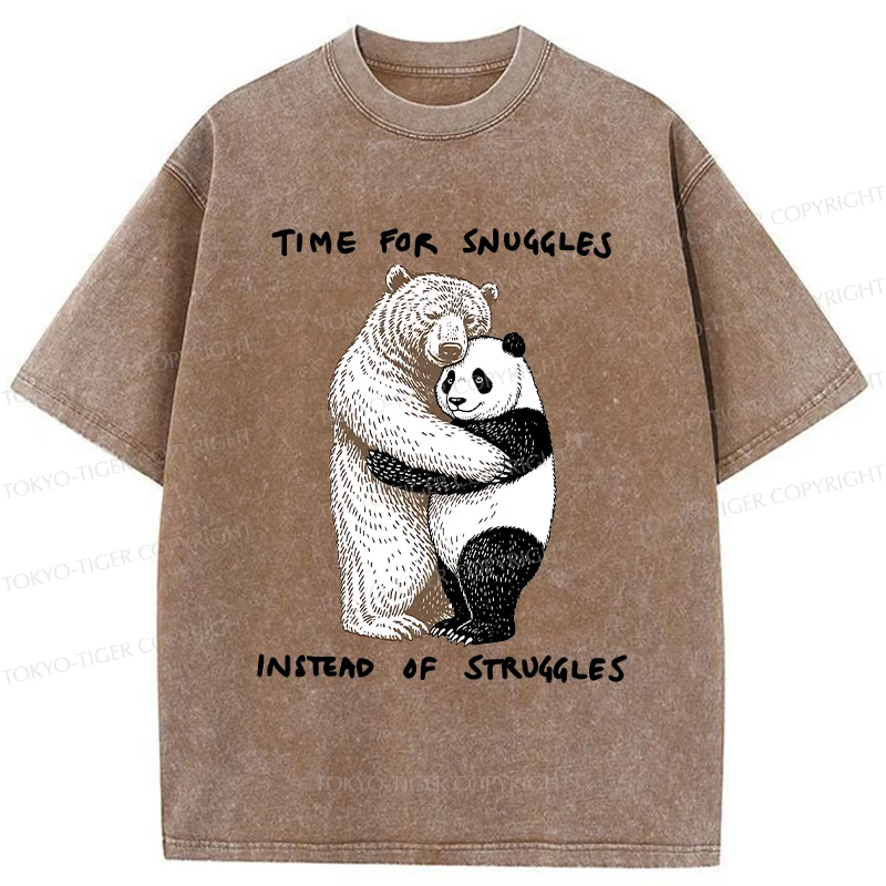 Tokyo-Tiger Hugging Bears Washed T-Shirt