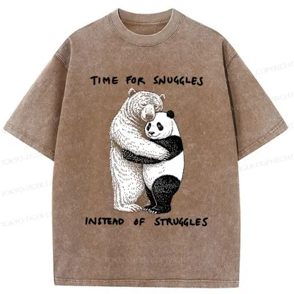 Tokyo-Tiger Hugging Bears Washed T-Shirt