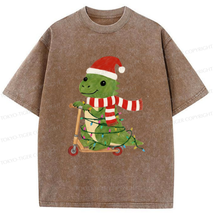Tokyo-Tiger The Cool Christmas Dino Washed T-Shirt