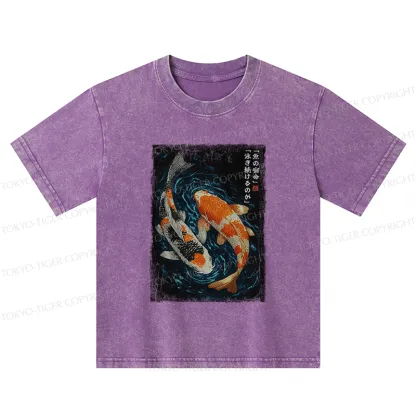 Tokyo-Tiger Eternal Currents: The Life Of A Fish Kids Washed T-Shirt
