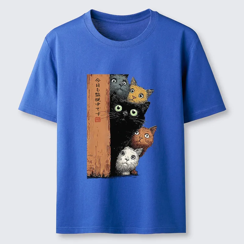 Tokyo-Tiger Five Cats Are Watching You Classic T-Shirt