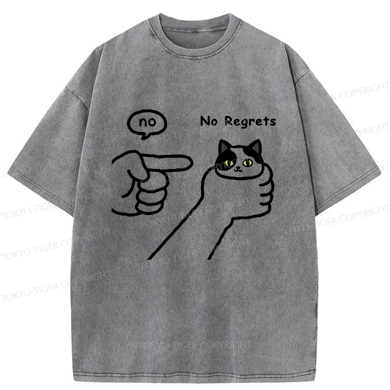 Tokyo-Tiger Criticized Cat Washed T-Shirt