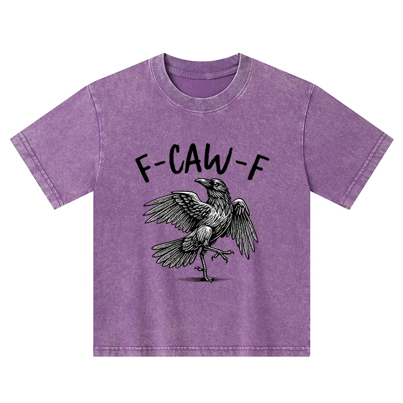 Tokyo-Tiger Crow's Cry Funny Kids Washed T-Shirt