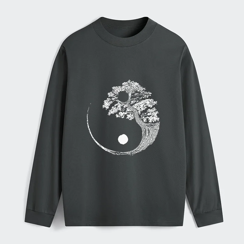 Tokyo-Tiger Yin-Yang Tai Chi Tree Classic Long Sleeve T-Shirt