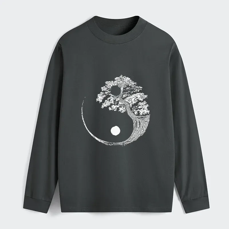 Tokyo-Tiger Yin-Yang Tai Chi Tree Classic Long Sleeve T-Shirt