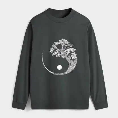 Tokyo-Tiger Yin-Yang Tai Chi Tree Classic Long Sleeve T-Shirt