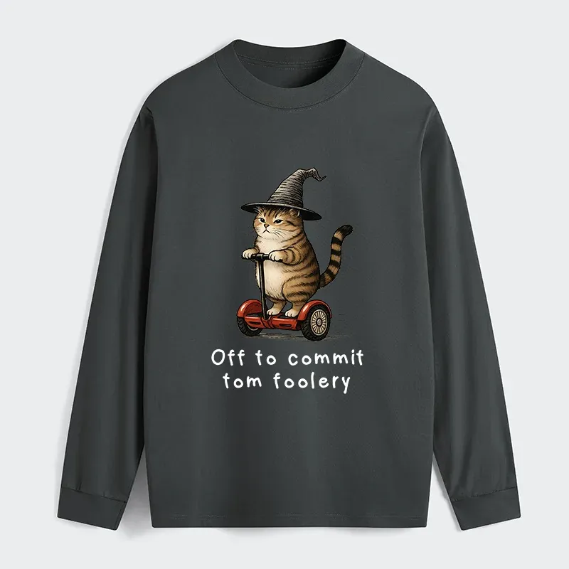 Tokyo-Tiger Orange Cat Riding Segway-style Classic Long Sleeve T-Shirt