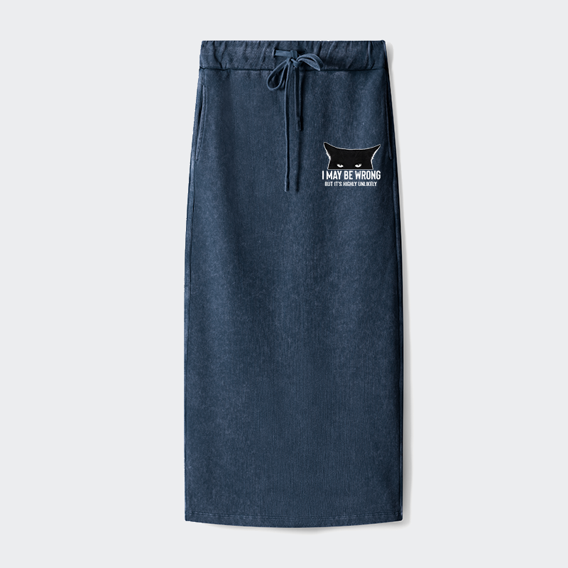 Tokyo-Tiger Cat Can Do No Wrong Washed Terry Skirt