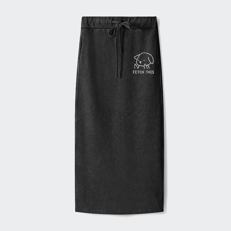 Tokyo-Tiger Fetch This Dog Washed Terry Skirt