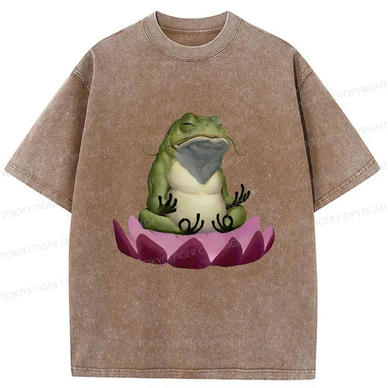 Tokyo-Tiger Zen Frog Washed T-Shirt