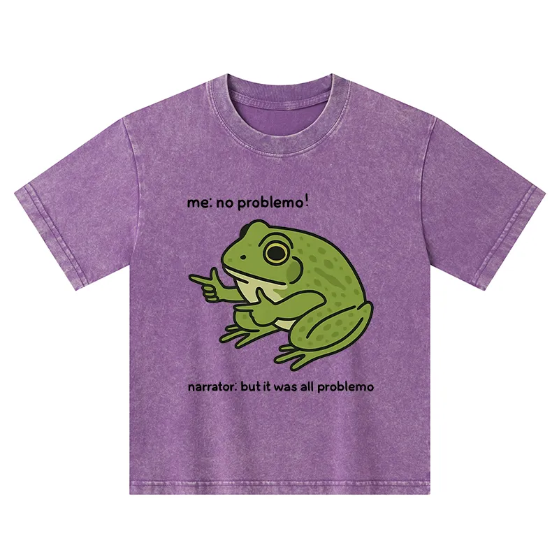 Tokyo-Tiger Stupid Frog Meme Kids Washed T-Shirt