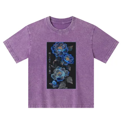 Tokyo-Tiger The Sea Of Flowers In The Darkness Kids Washed T-Shirt