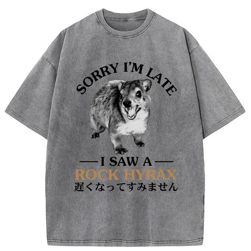 Tokyo-Tiger Rock Hyrax Japanese Washed T-Shirt