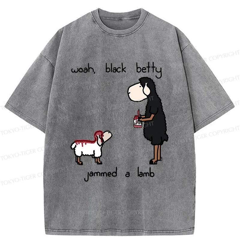 Tokyo-Tiger Spread Jam On The Lamb Washed T-Shirt