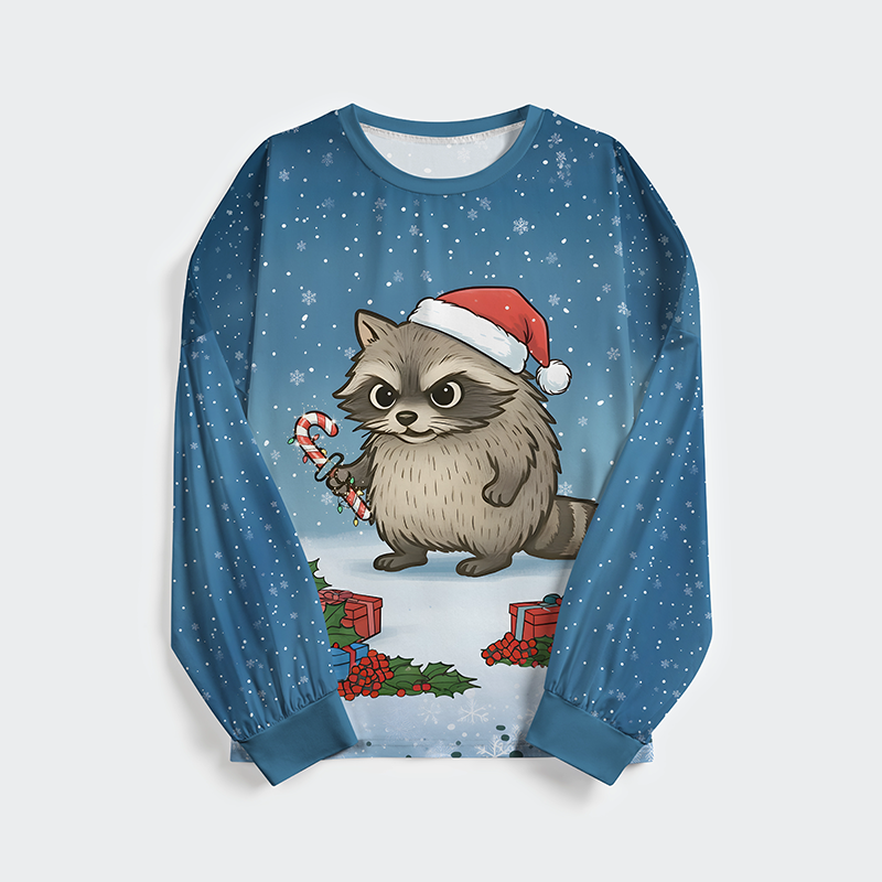 Tokyo-Tiger Raccoons Need Snacks Funny Family Pajama Sets