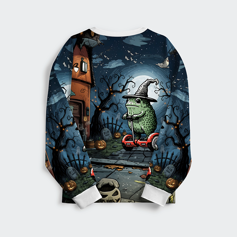 Tokyo-Tiger Frog Riding A Balance Scooter Family Pajama Sets