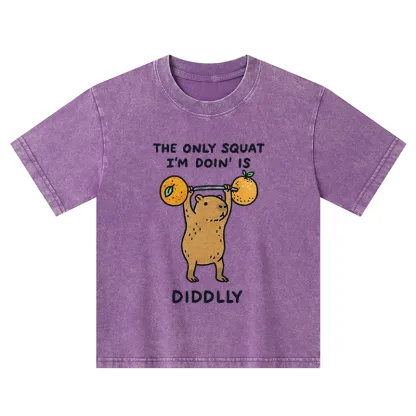 Tokyo-Tiger Diddly Capybara Kids Washed T-Shirt
