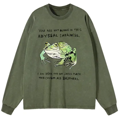 Tokyo-Tiger Support Your Frog Friends Washed Long Sleeve T-Shirt