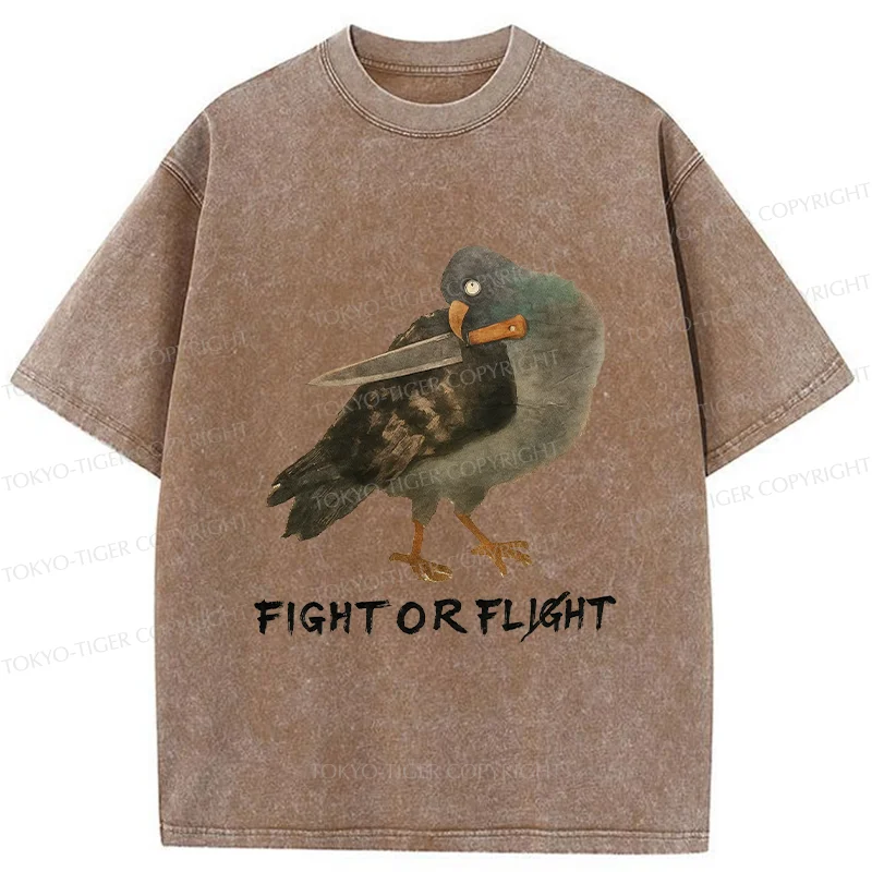 Tokyo-Tiger Rebellious Pigeon Washed T-Shirt