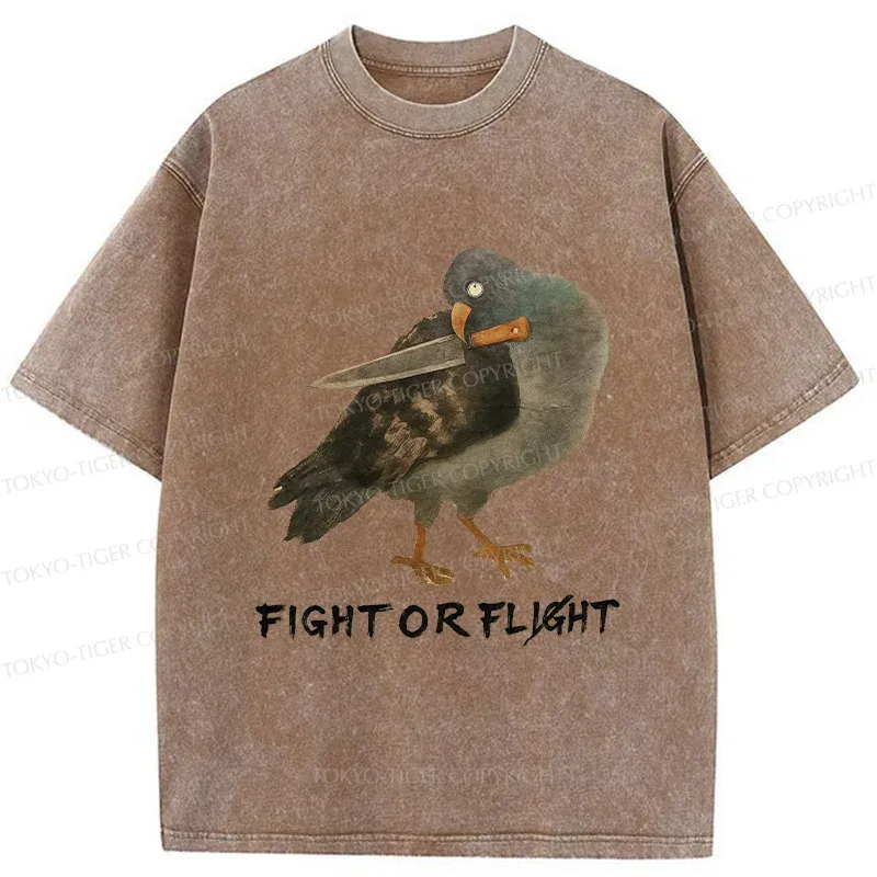 Tokyo-Tiger Rebellious Pigeon Washed T-Shirt