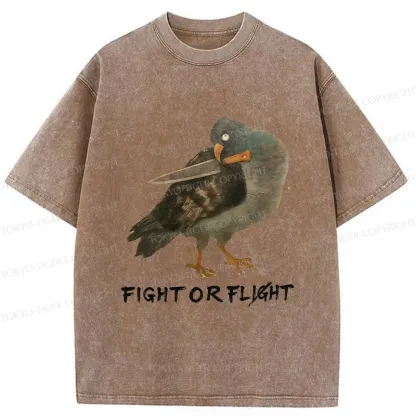 Tokyo-Tiger Rebellious Pigeon Washed T-Shirt
