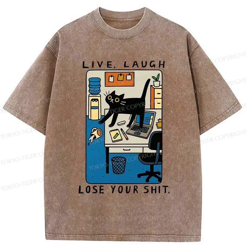 Tokyo-Tiger Cat Lose Your Shit Washed T-Shirt