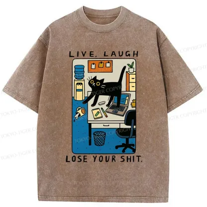 Tokyo-Tiger Cat Lose Your Shit Washed T-Shirt
