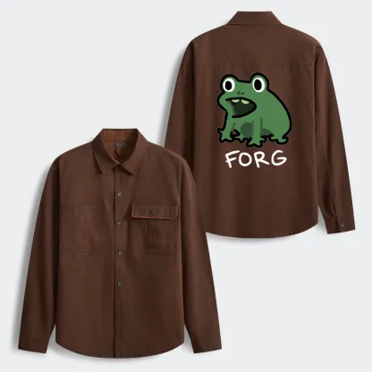 Tokyo-Tiger Funny Forg Japan Men's Corduroy Work Jacket