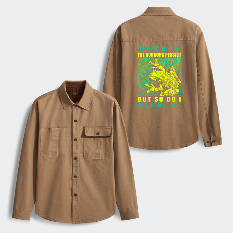 Tokyo-Tiger The Horrors Persist Forg Men's Corduroy Work Jacket