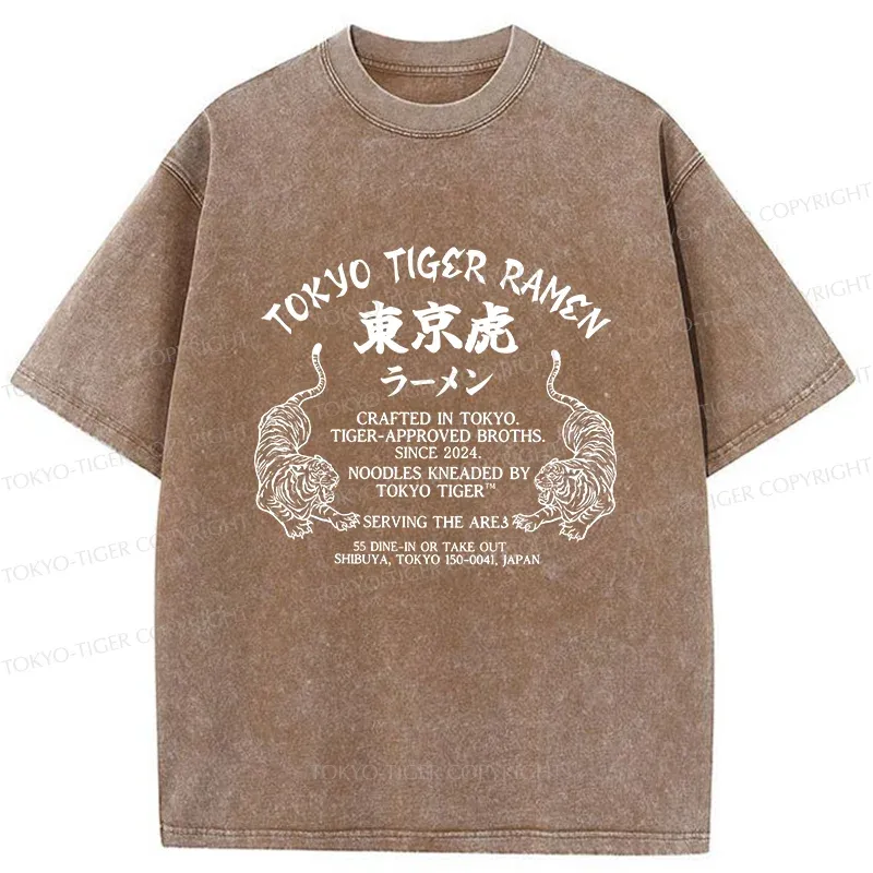 Tokyo-Tiger Retro Tiger Japan Washed T-Shirt