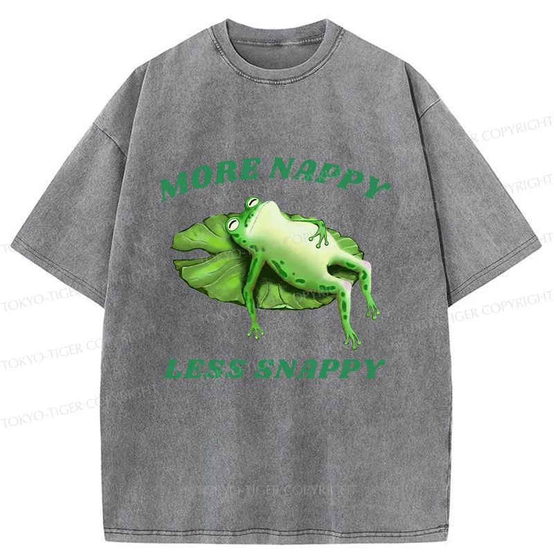 Tokyo-Tiger Sleeping Frog Washed T-Shirt