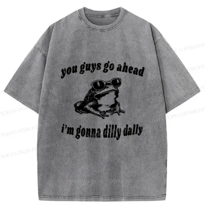 Tokyo-Tiger Dilly Dally Frog Washed T-Shirt