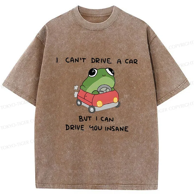 Tokyo-Tiger Frogs That Drive You Crazy Washed T-Shirt
