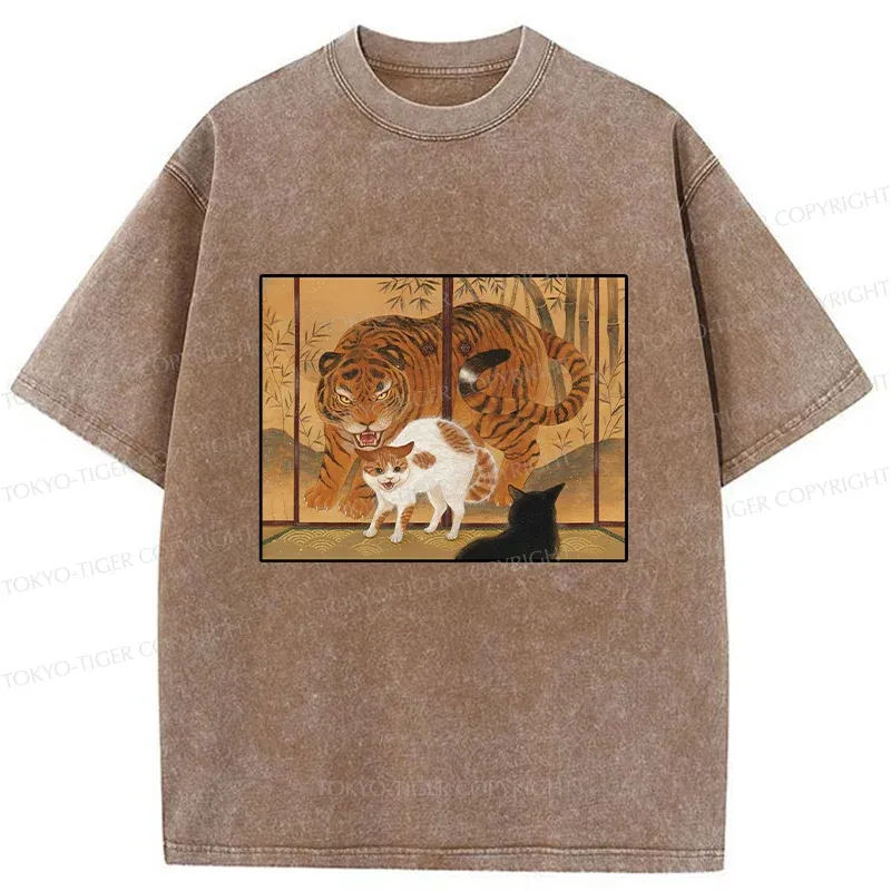 Tokyo-Tiger Borrowing The Power Of The Tiger Washed T-Shirt