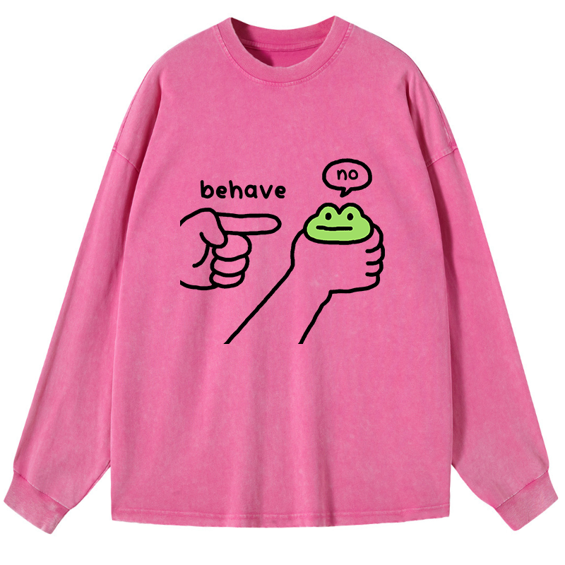 Tokyo-Tiger Dishonest Frog Washed Long Sleeve T-Shirt