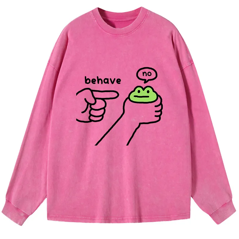 Tokyo-Tiger Dishonest Frog Washed Long Sleeve T-Shirt