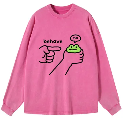 Tokyo-Tiger Dishonest Frog Washed Long Sleeve T-Shirt