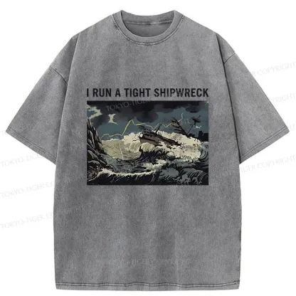 Tokyo-Tiger Shipwreck Meme Washed T-Shirt