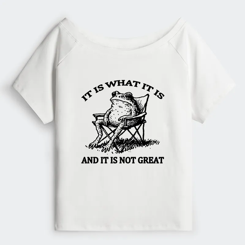 Tokyo-Tiger Resting Frog Funny Off Shoulder T-Shirt