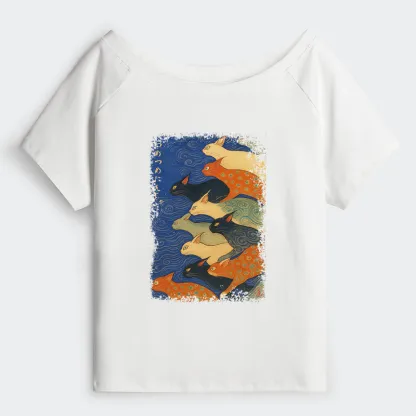 Tokyo-Tiger Claw-some Ninja Off Shoulder T-Shirt