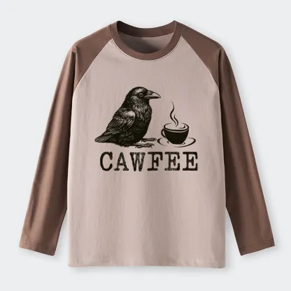 Tokyo-Tiger Cawfee Funny Japan Meme Raglan Long Sleeve T-shirt