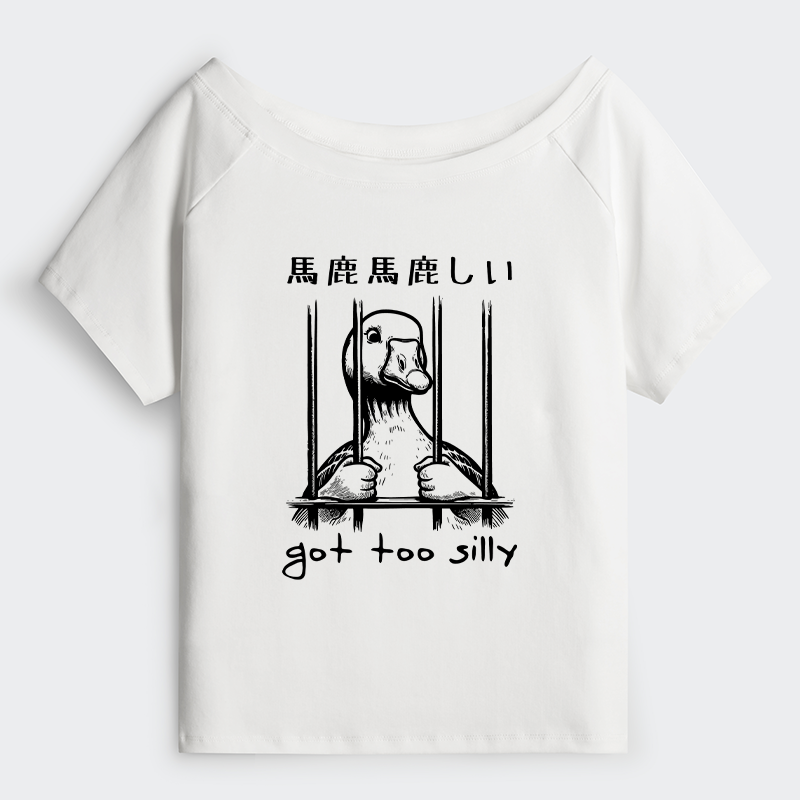 Tokyo-Tiger Got Too Silly Off Shoulder T-Shirt