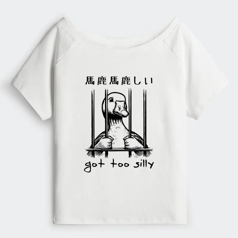 Tokyo-Tiger Got Too Silly Off Shoulder T-Shirt