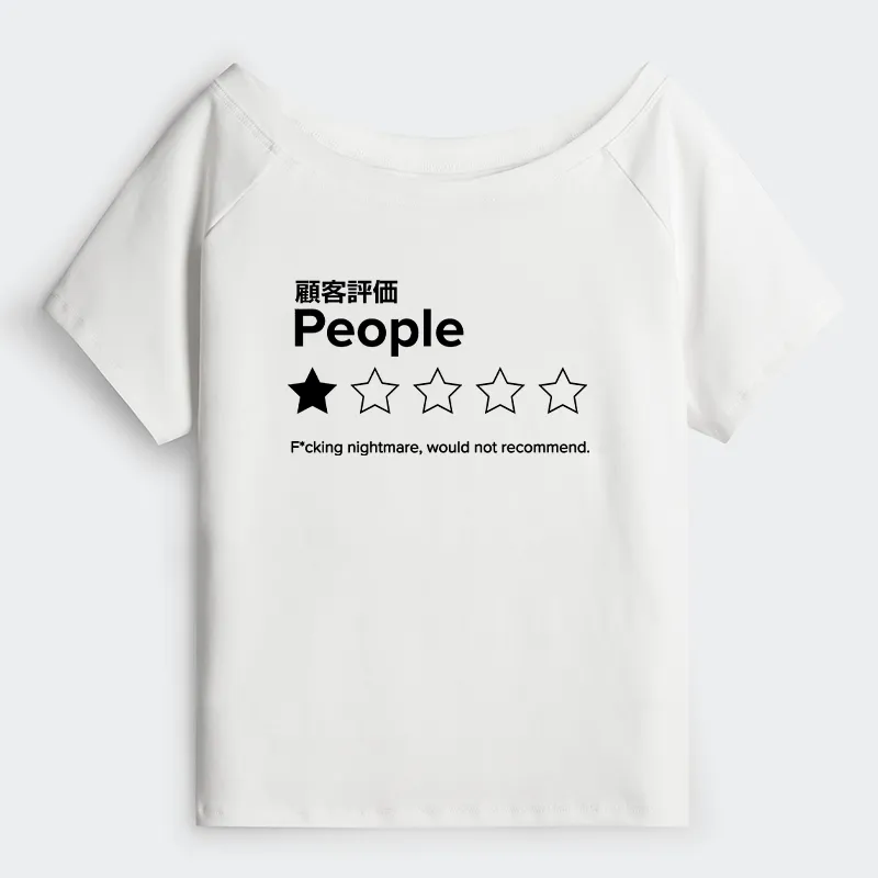 Tokyo-Tiger Evaluation People Off Shoulder T-Shirt