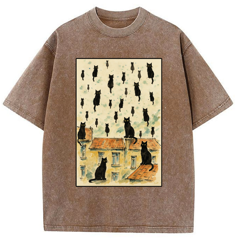 Tokyo-Tiger The Floating Cats Washed T-Shirt