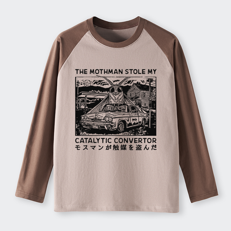 Tokyo-Tiger The Night Mothman Stole My Converter Raglan Long Sleeve T-shirt